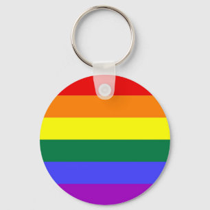 Gay Pride-horizontale Bar-Regenbogen-Flagge Schlüsselanhänger