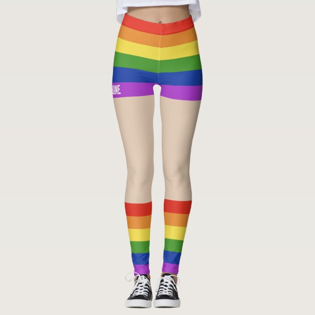 Gay Pride Imitate Shorts & Legs Leggings (Vorderseite)