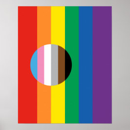 Gay Pride Inclusion Flag Poster
