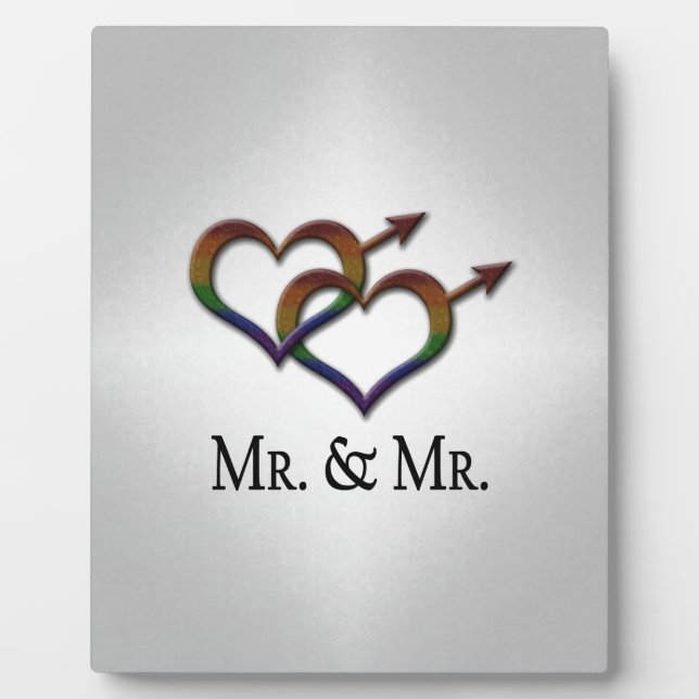 Gay Pride Interlinking Gender Symbols Fotoplatte (Vorderseite)