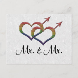 Gay Pride Interlinking Gender Symbols Postkarte