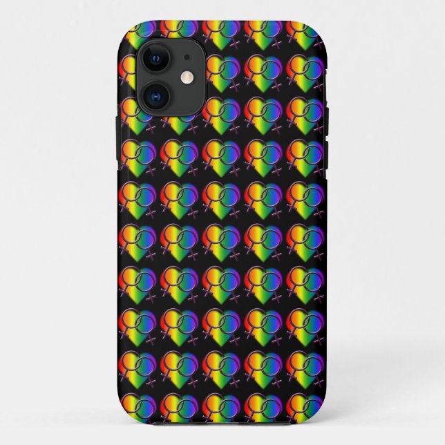 Gay Pride iPhone Case Frauenfall Rainbow Liebe (Rückseite)