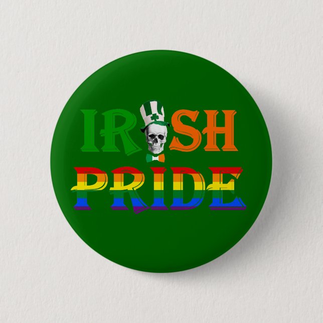Gay Pride Irish St Patrick's Day Button (Vorderseite)