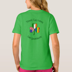 Gay Pride Irland USA Kleeblatt Flag Personalisiert T-Shirt
