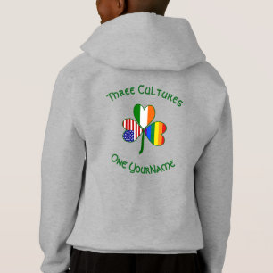 Gay Pride Irland USA Shamrock-Flagge Personalisier Hoodie