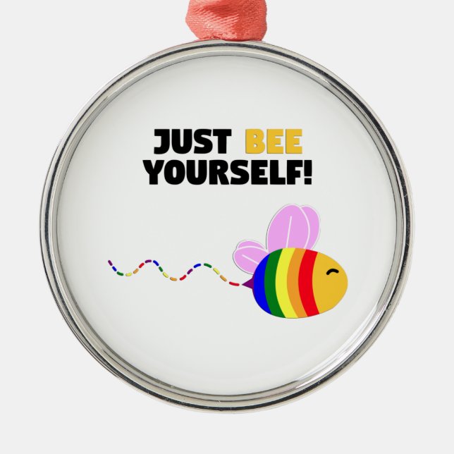 Gay Pride ist nur du selbst Ornament Aus Metall (Vorne)