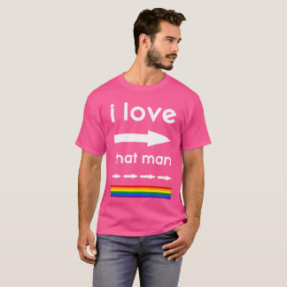 Gay pride J'Aime Cet Homme Droite Arrow T-shirt