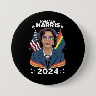 Gay Pride Kamala Harris 2024 Vizepräsidentin LGBTQ Button