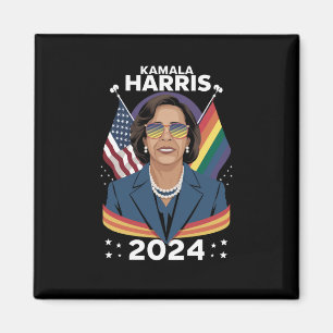 Gay Pride Kamala Harris 2024 Vizepräsidentin LGBTQ Magnet