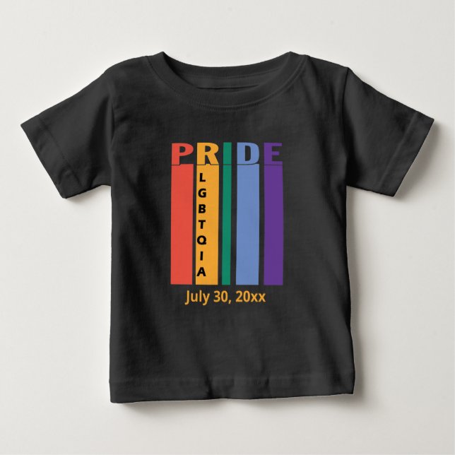 Gay Pride LBGTQIA Rainbow 2 Baby T-shirt (Vorderseite)