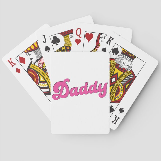 Gay Pride LGBT Pink Bear Gay Daddy Spielkarten (Rückseite)