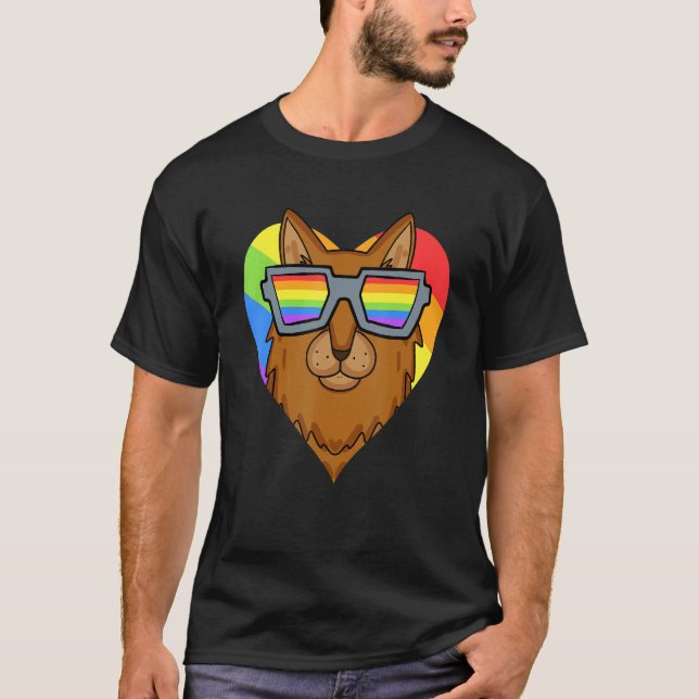 Gay Pride LGBT Rainbow - Cat Breed Somali - LGBT H T-Shirt (Vorderseite)