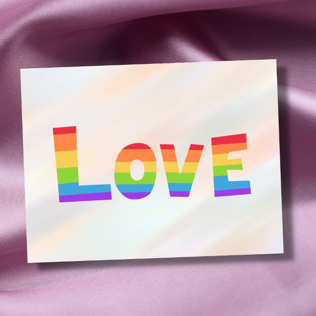 Gay Pride LGBT rainbow flag Love is Love LGBTQ Postkarte (Von Creator hochgeladen)