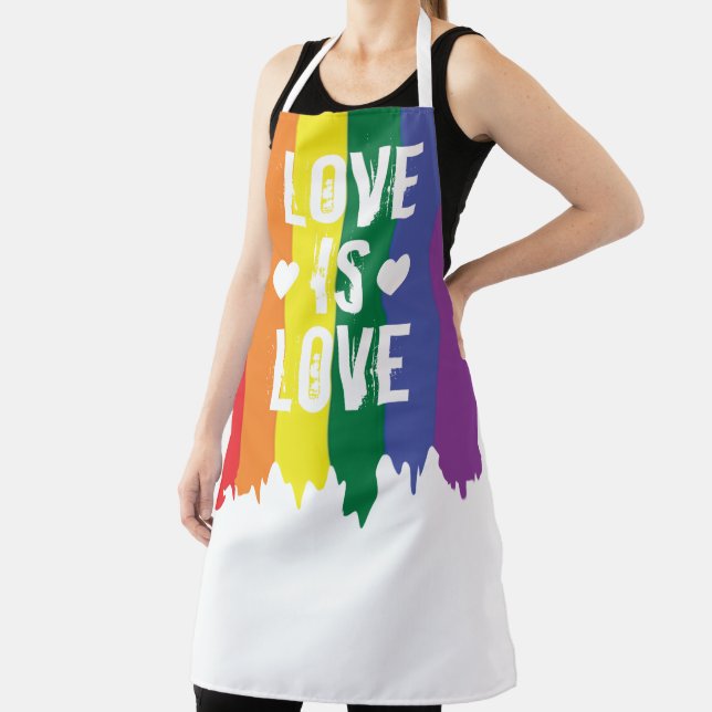 Gay Pride LGBT Rainbow Liebe ist Liebe Schürze (InSitu)