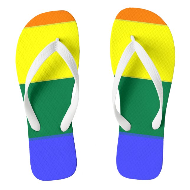 Gay Pride LGBT-Regenbogenflagge Flip Flops (Fußbett)