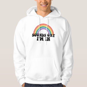 Gay Pride LGBT Regenbogenklänge Gay Ich bin dabei  Hoodie