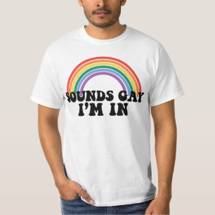 Gay Pride LGBT Regenbogenklänge Gay Ich bin dabei  T-Shirt