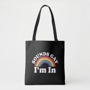 Gay Pride LGBT Regenbogenklänge Gay Ich bin dabei Tasche