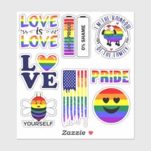 Gay Pride LGBT Vegan Aufkleber
