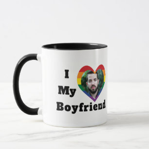 Gay Pride LGBTQ Benutzerdefiniertes Foto I Liebe M Tasse