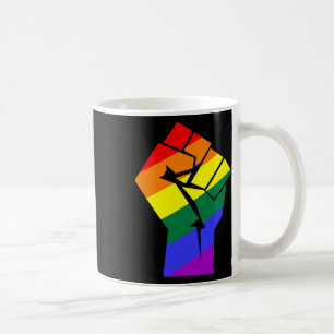 Gay Pride Lgbtq Rainbow Flag Resist Fist Gay Right Kaffeetasse