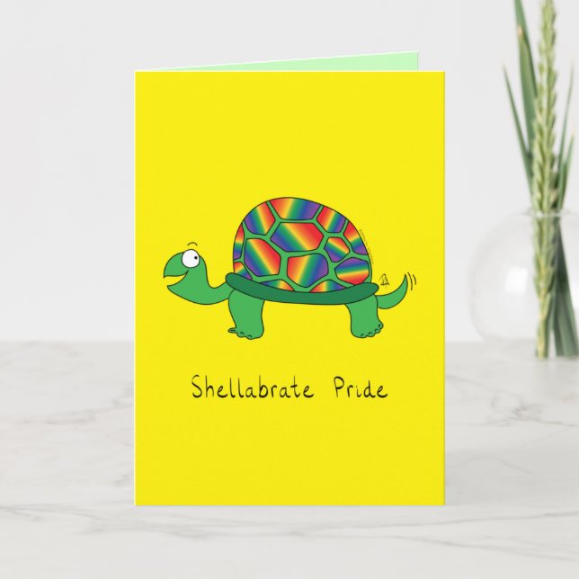 Gay Pride LGBTQ Turtle Tortoise Karte (Vorderseite)