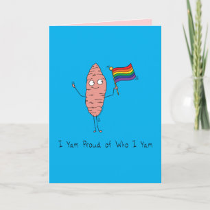 Gay Pride LGBTQ Yam Ich bin stolz Karte