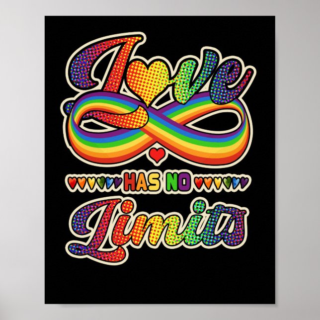Gay Pride-Liebe hat keine Grenzen für Sprichwort-U Poster (Vorne)
