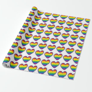 Gay Pride-Liebe-Herz Geschenkpapier