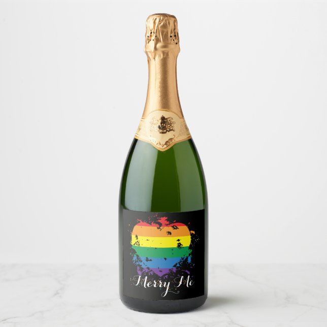 Gay Pride Liebe Herz Merry Me (Vorderseite)