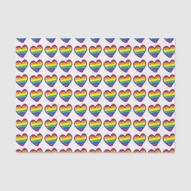 Gay Pride Liebe Herz Seidenpapier (Vorderseite)