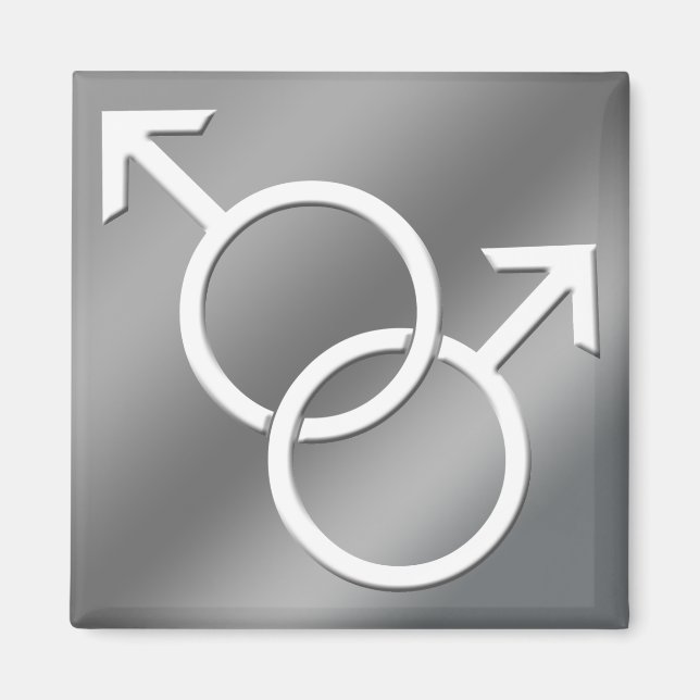 Gay pride Magnet Homme de même sexe Aimer aimants  (Devant)