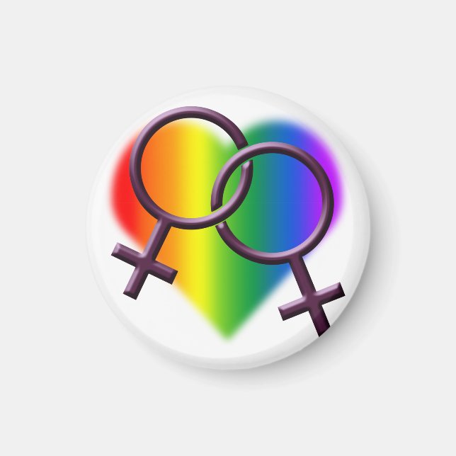 Gay Pride Magnete Lesbische Liebe Schwule Frauen G Magnet (Vorne)