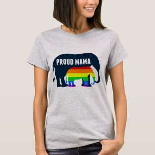 Gay Pride Mama Proud LGBT Mama Elefant T-Shirt