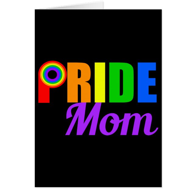 Gay Pride Mama Rainbow Text LGBTQ-Karte (Vorne)