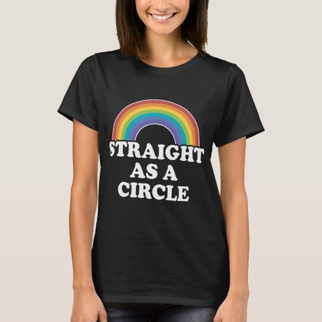Gay Pride Männer Frauen Longbugs Regenbogen Straig T-Shirt (Vorderseite)
