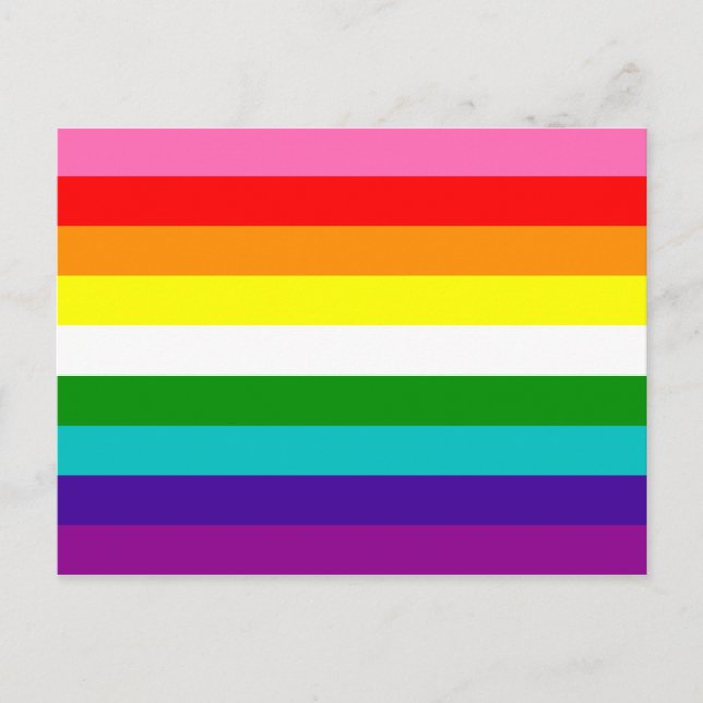 Gay Pride-Markierung mit 9 Streifen Postkarte (Vorderseite)