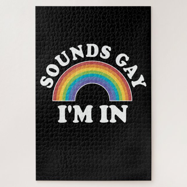 Gay Pride Men LGBT Rainbow Sounds Gay (Vertikal)