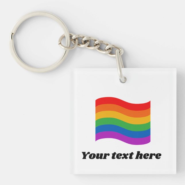 Gay Pride Merch Rainbow Flag LGBTQ Schlüsselanhänger (Vorderseite)