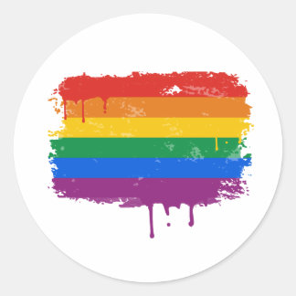 Gay Pride Merchandise Runder Aufkleber