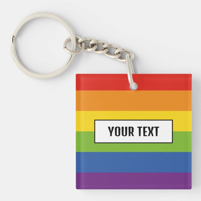 Gay Pride-Merke für Regenbogenfahne Schlüsselanhänger (Vorderseite)