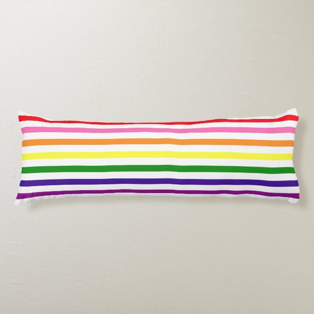 Gay Pride mit farbigen Regenbogenstreifen Seitenschläferkissen (Vorderseite)