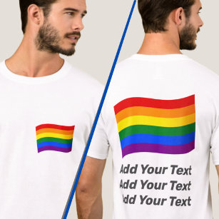 Gay Pride mit Rainbow-Flag, beidseitig bedruckt, b T-Shirt
