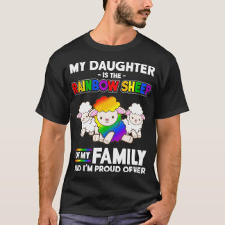 Gay Pride Monat Mama meine Tochter ist Regenbogens T-Shirt