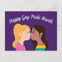 Gay Pride Month Lesbian Girls Romantischer Kuss