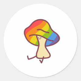 Gay Pride Mushroom Sticker
