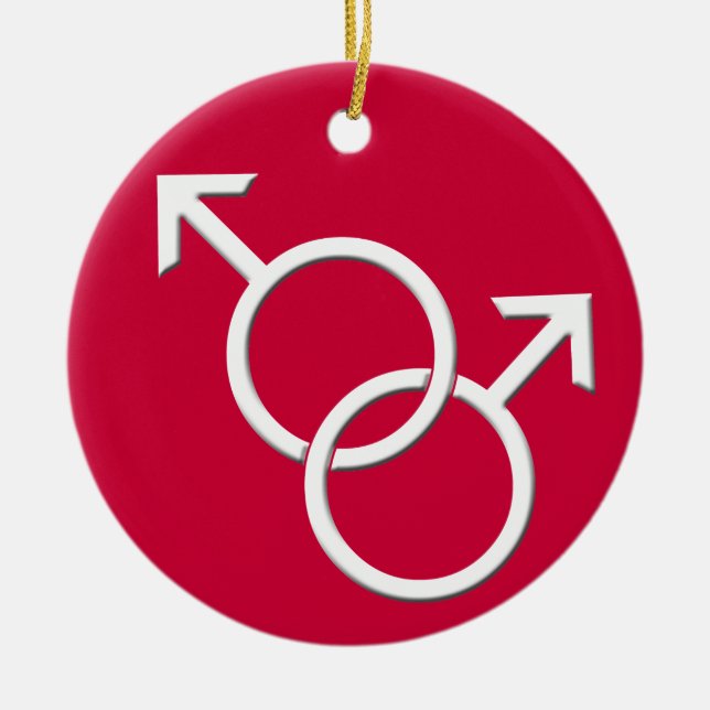 Gay Pride Ornament Gay Men's Liebe Dekoration Gesc (Vorne)