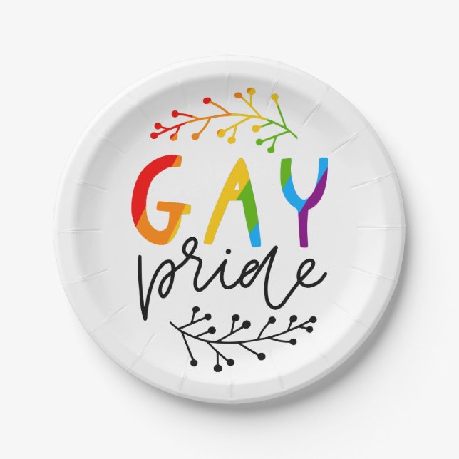 Gay Pride Pappteller (Vorderseite)