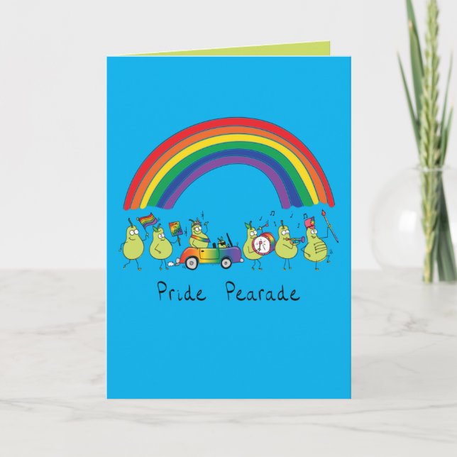 Gay Pride Parade LGBTQ Birnen Karte (Vorderseite)