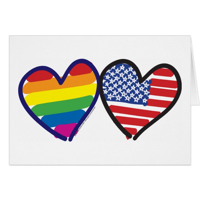 Gay Pride Patriotic USA (Vorderseite (Horizontal))